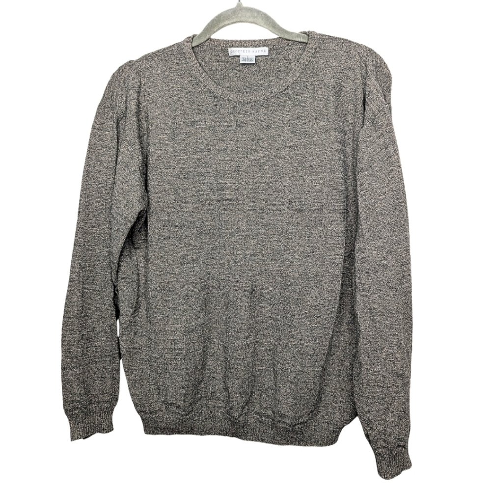 Geoffrey‎ Beene Men's Large Gray Knit Crewneck Sweater
